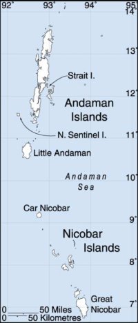Karta över Andamarerna