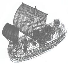 Teckning av fenikiskt handelsskepp