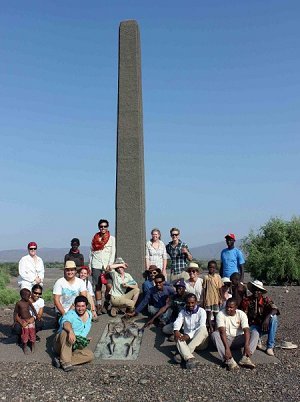 Monumentet ver fyndplatsen av Turkanapojken