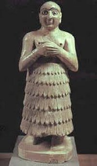 Sumerisk man ifrd den sumeriska kilten