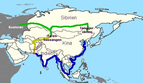 Karta över Asien