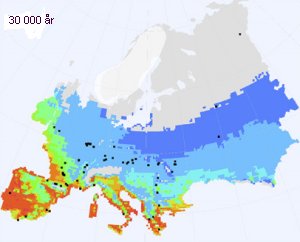 Befolkningen i Europa för 30 000 år sedan