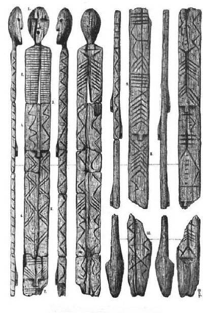Teckning av trbitarna som var Shigiridolen